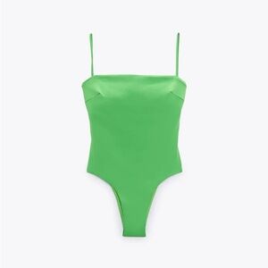 Sold - Zara Dark neon green swimsuit
